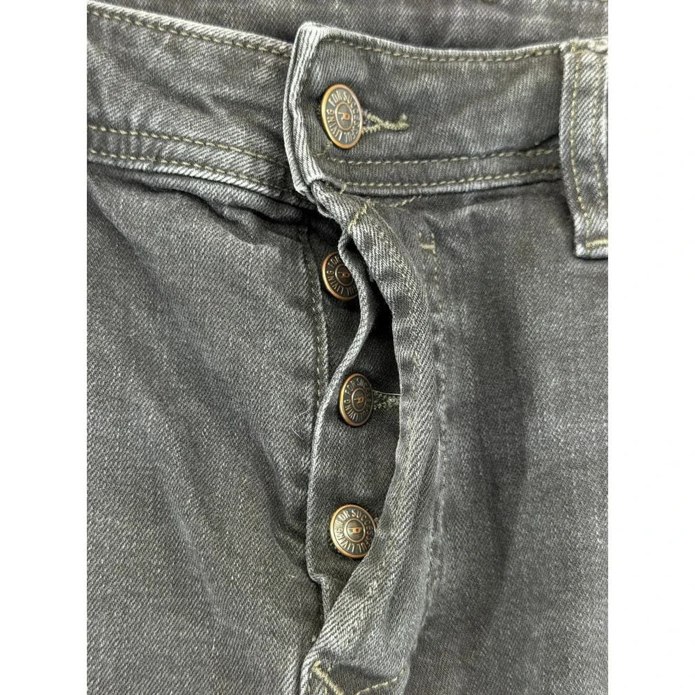 Diesel Industry Mens Charcoal Gray Straight Leg Button Fly Denim Jeans W34